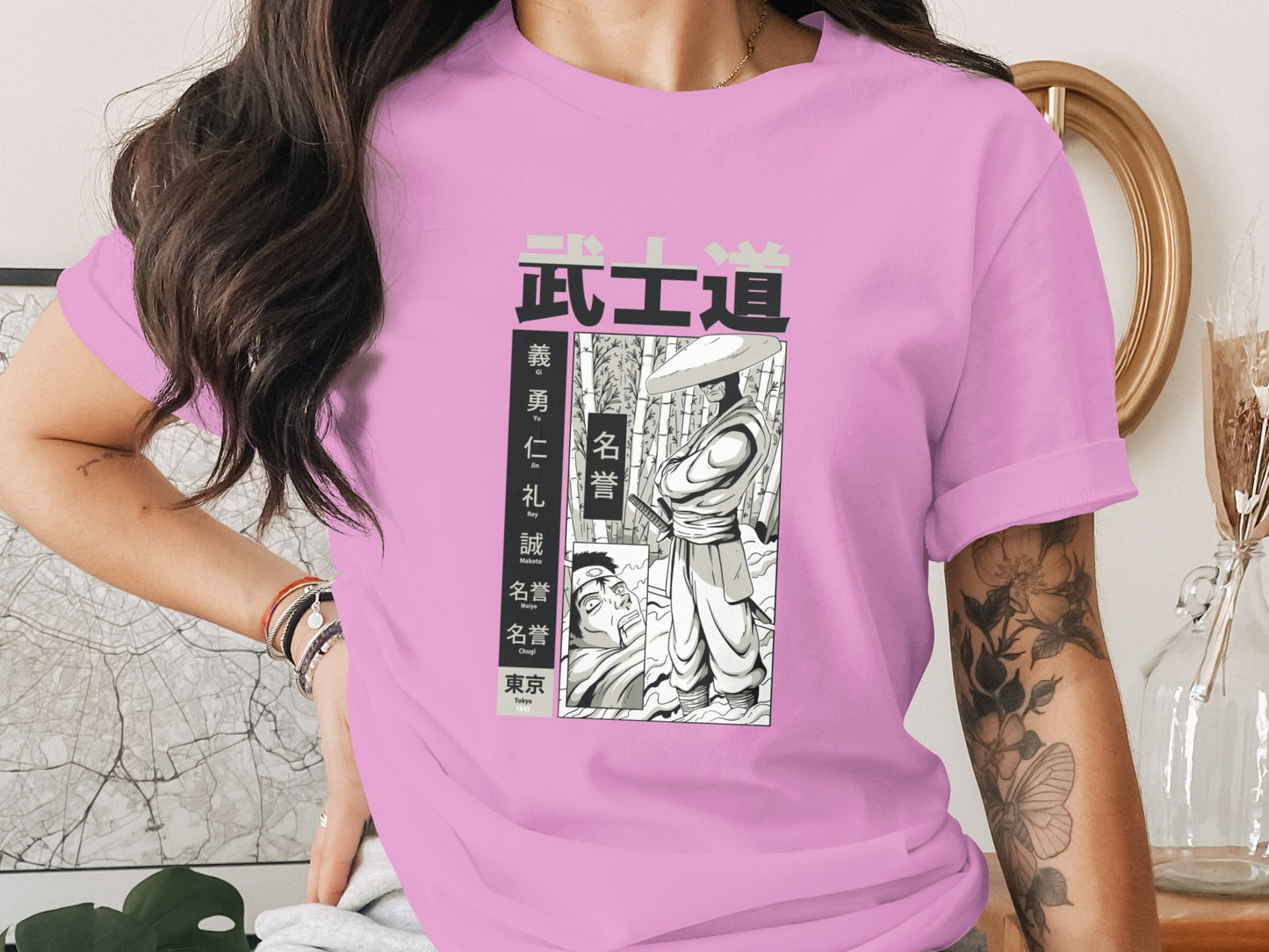 Vintage Japanese Samurai Comic Graphic Tee product