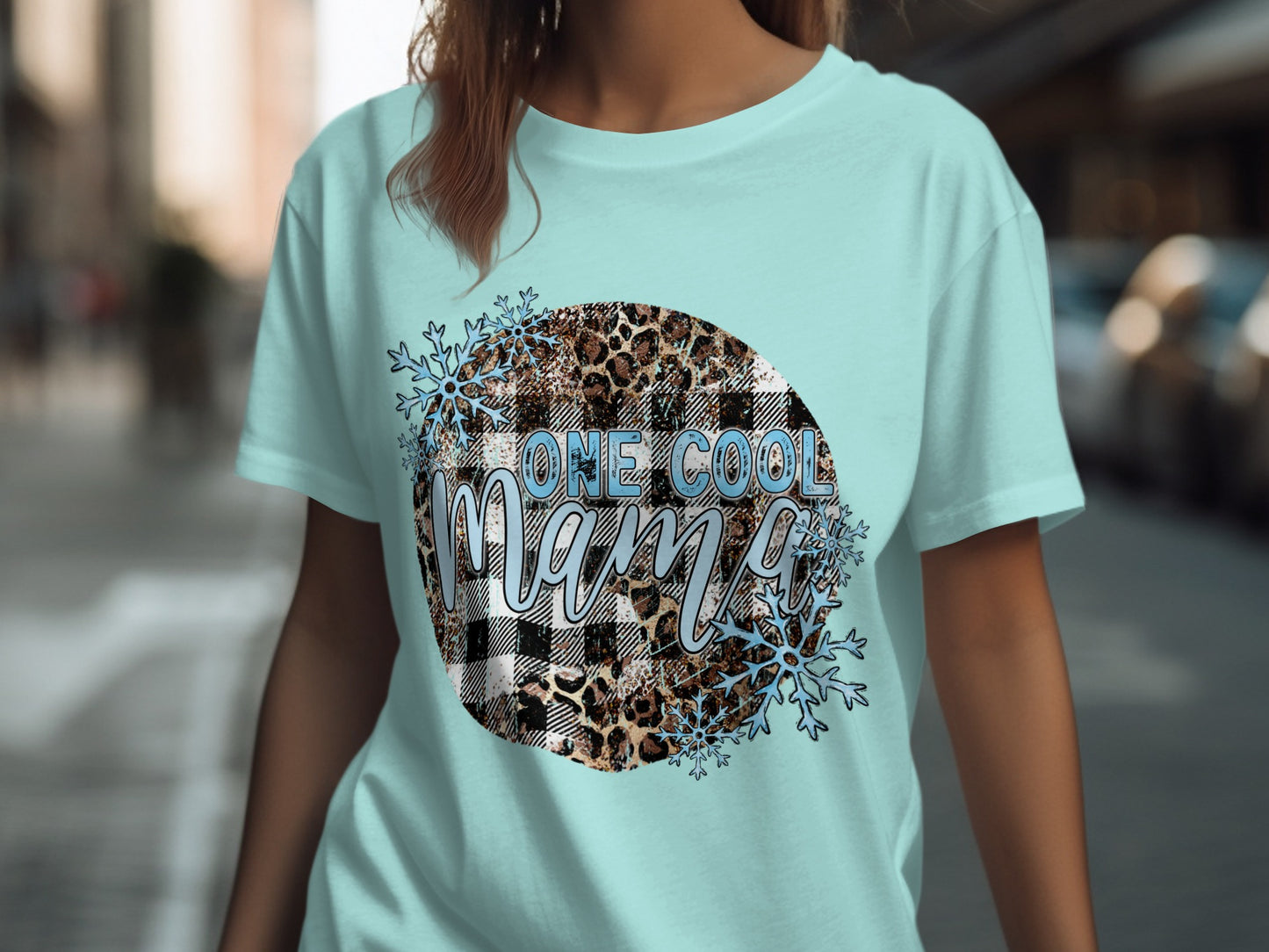 One Cool Mama Graphic Teal T-Shirt Product