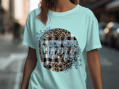 One Cool Mama Graphic Teal T-Shirt Product