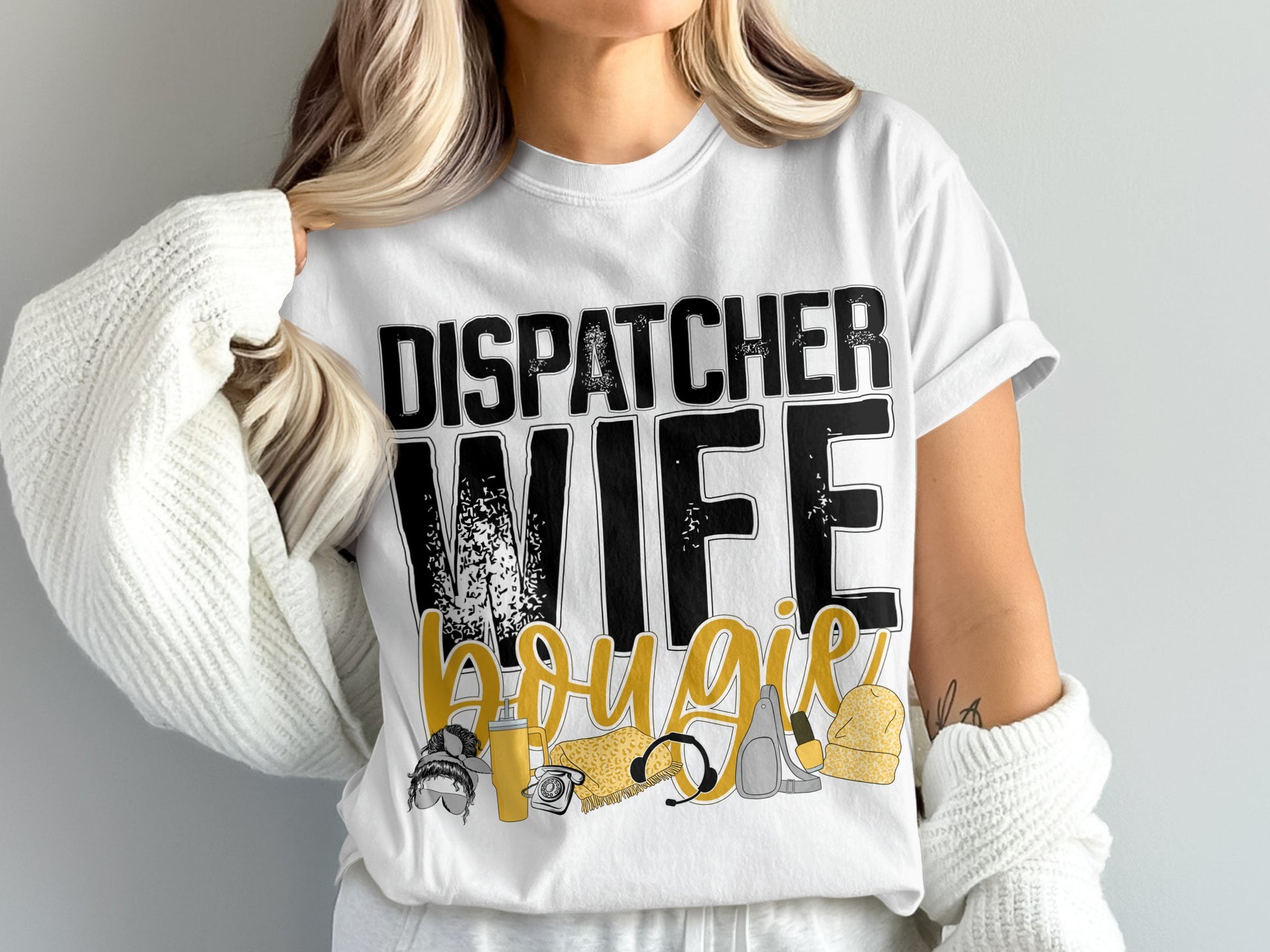 Dispatcher Wife Bougie Graphic T-Shirt