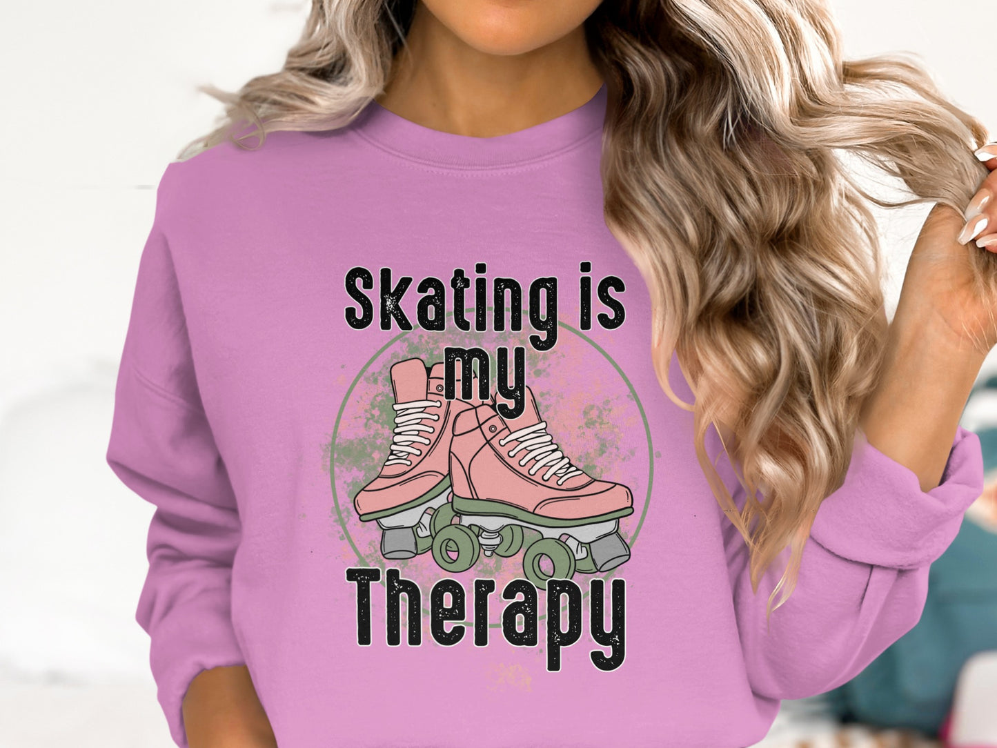 Skating is my Therapy Graphic Sweatshirt