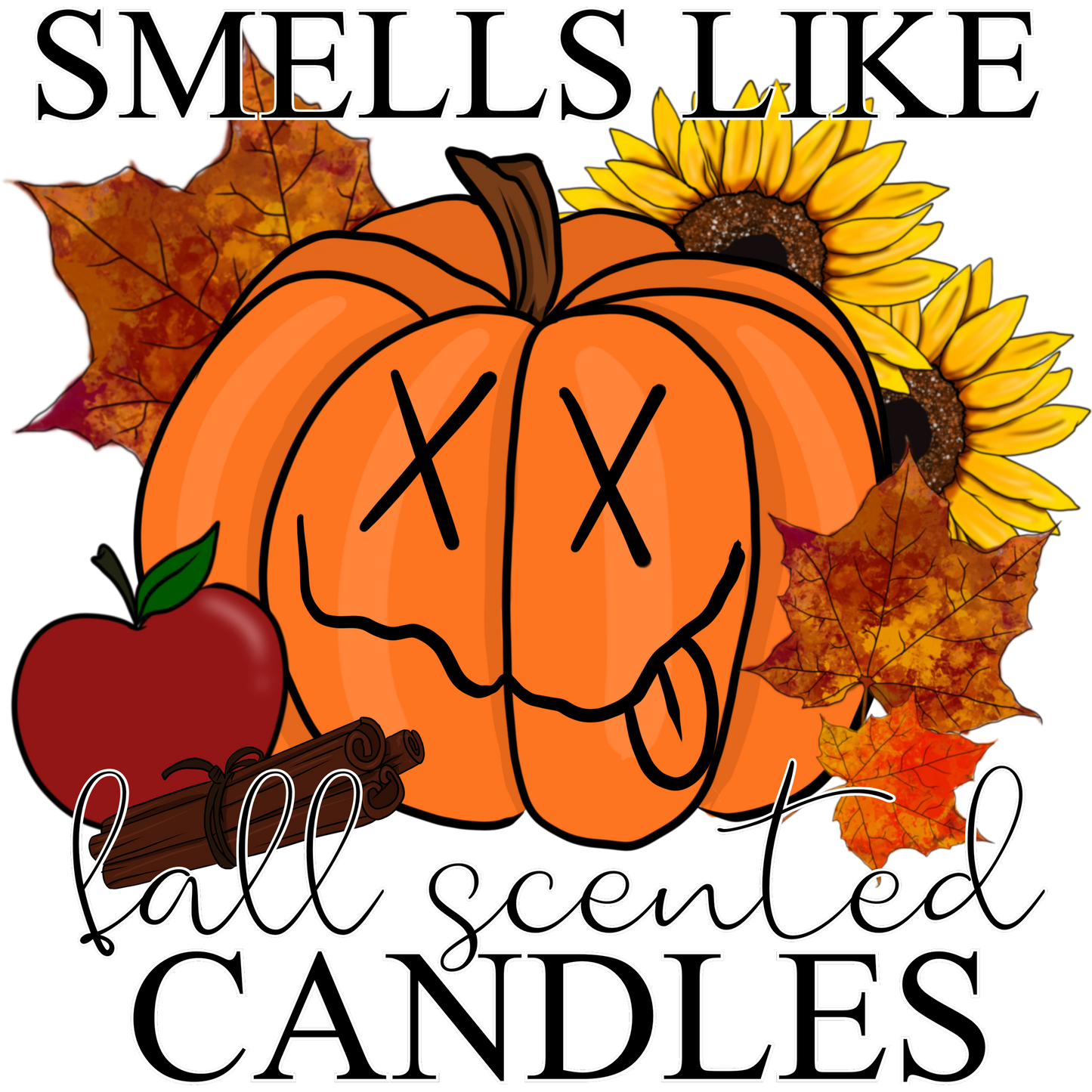 Smells Like Fall Scented Candles Pumpkin Graphic