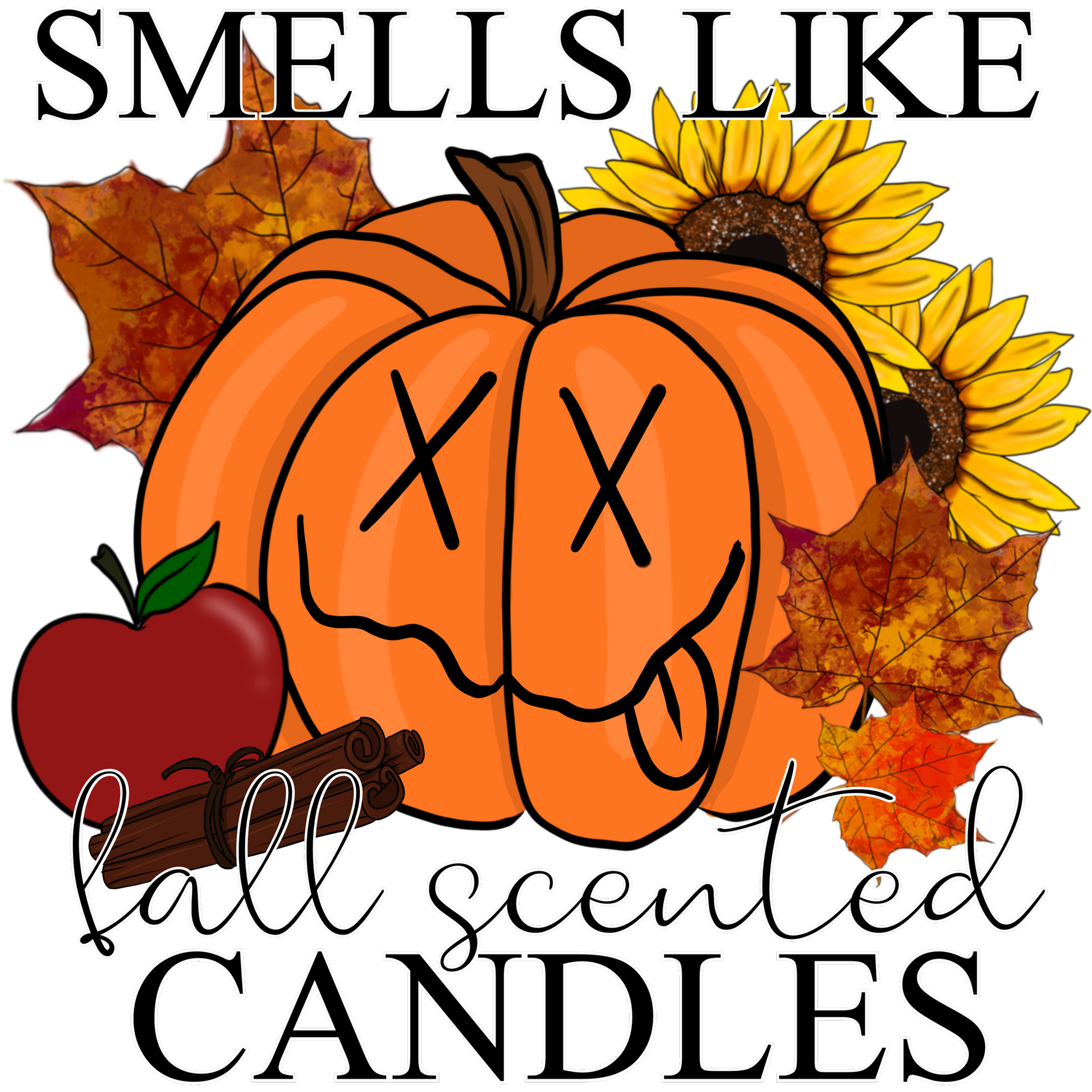 Smells Like Fall Scented Candles Pumpkin Graphic