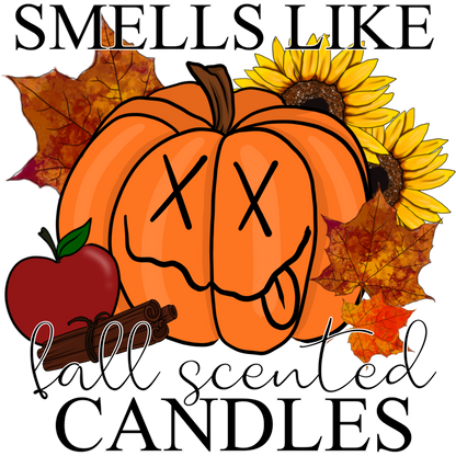 Smells Like Fall Scented Candles Pumpkin Graphic