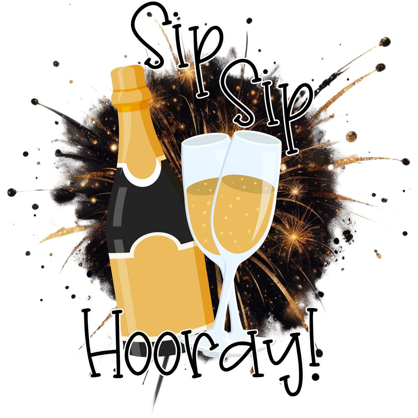 Sip Sip Hooray Champagne Celebration Print