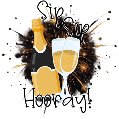 Sip Sip Hooray Champagne Celebration Print