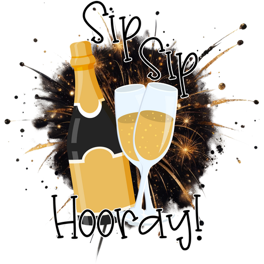 Sip Sip Hooray Champagne Celebration Print