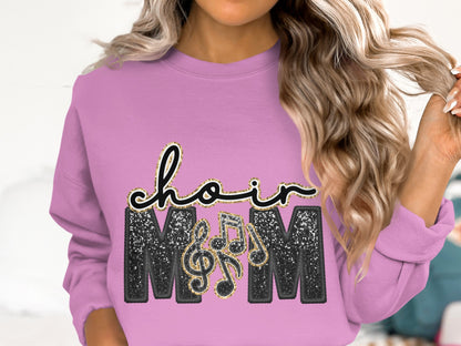Choir Mom Musical Notes Trendy Sweatshirt