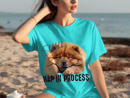 Shhhhhh Nap In Process Cute Relaxing Puppy T-shirt