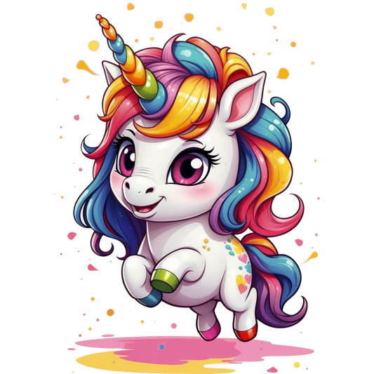 Adorable Rainbow Unicorn Art for Kids Room Decor
