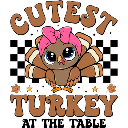 Cutest Turkey At The Table Adorable Childrens Top