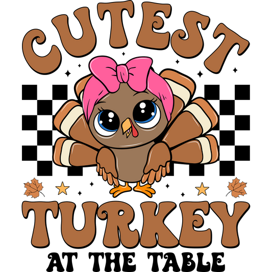 Cutest Turkey At The Table Adorable Childrens Top