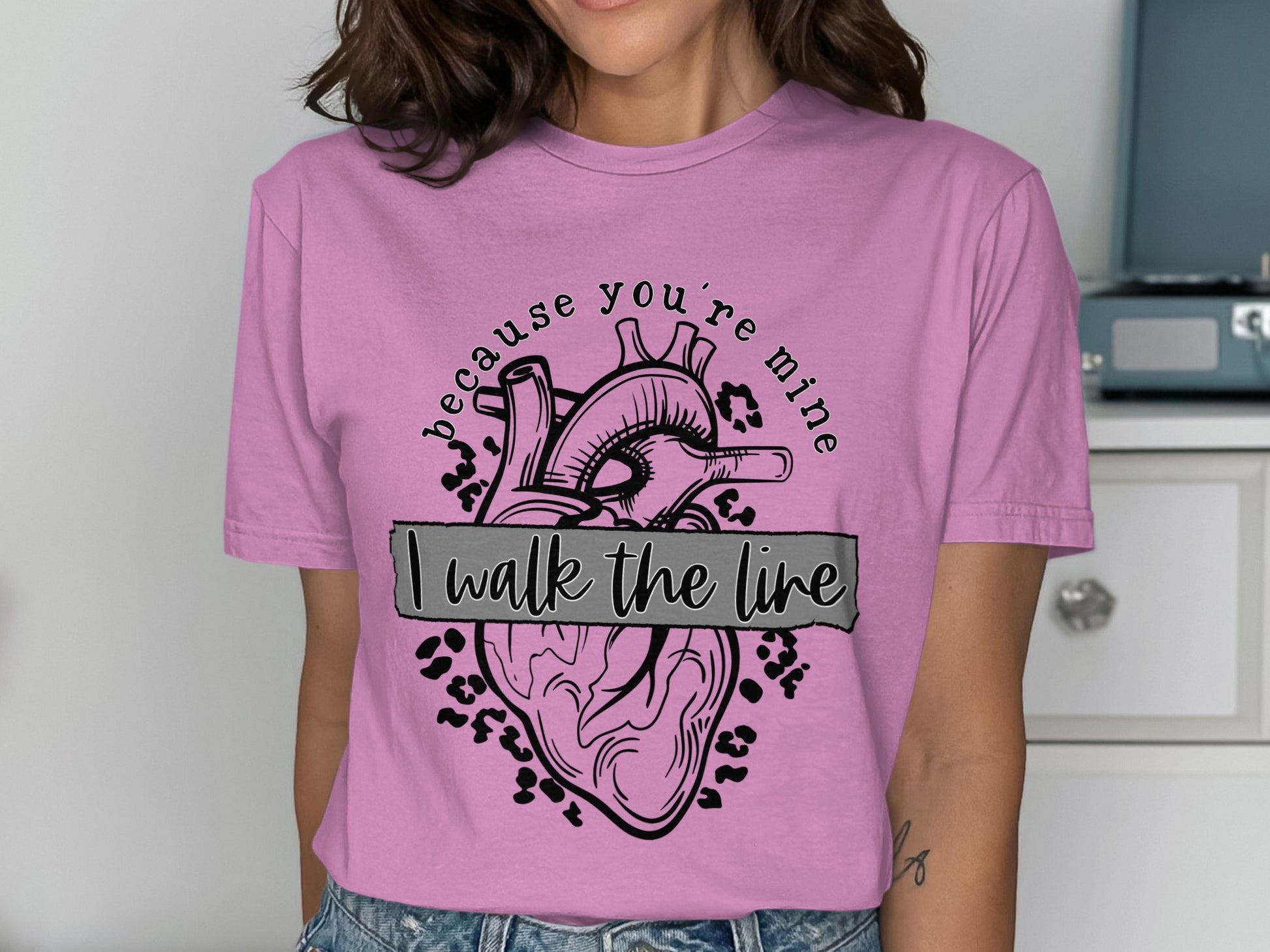 I Walk the Line Graphic Printed T-shirt