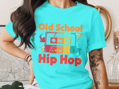 Old School Hip Hop Retro Cassette Tape Graphic Tee