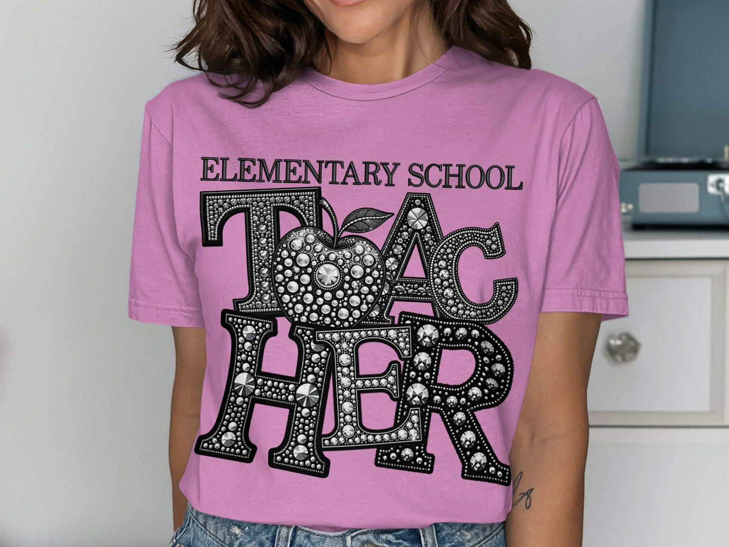 Elementary School Teacher Rhinestone T-Shirt