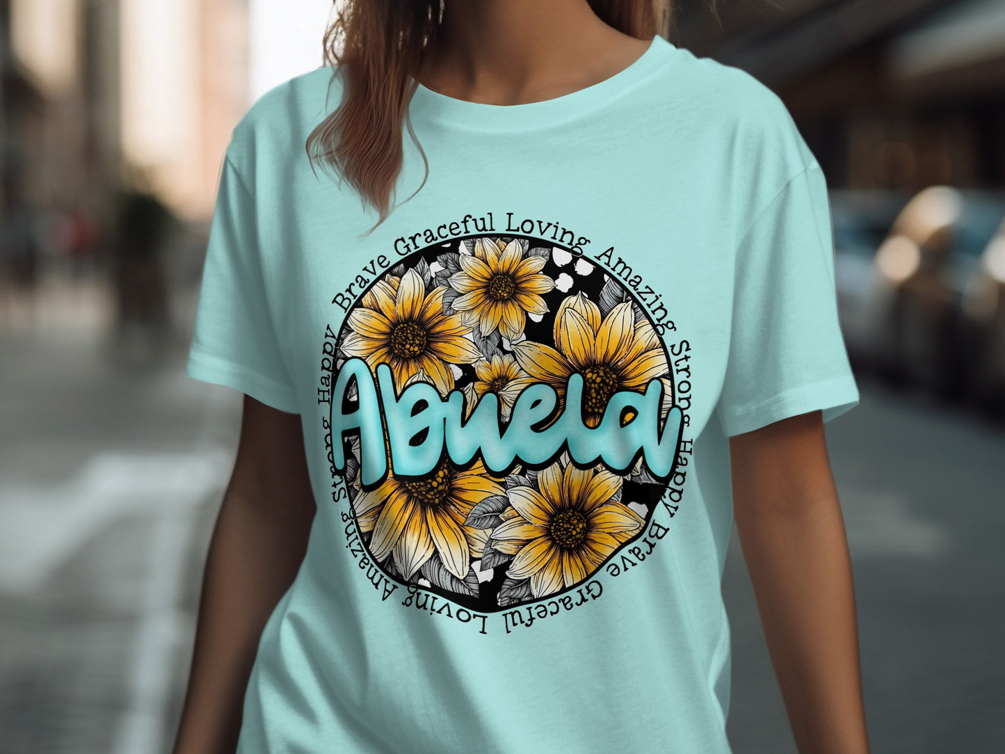 Brave Graceful Loving Amazing Abuela Shirt
