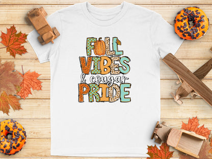 Fall Vibes and Cougar Pride Graphic T-Shirt Product