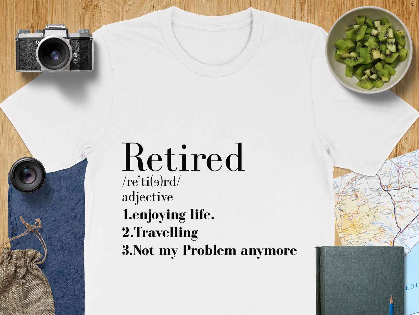 Retired Enjoying Life Travelling Funny T-Shirt
