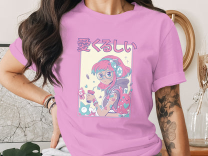 Anime Character Illustrated Graphic T-Shirt