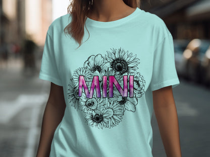 Floral Pattern Mini Graphic T Shirt for Women