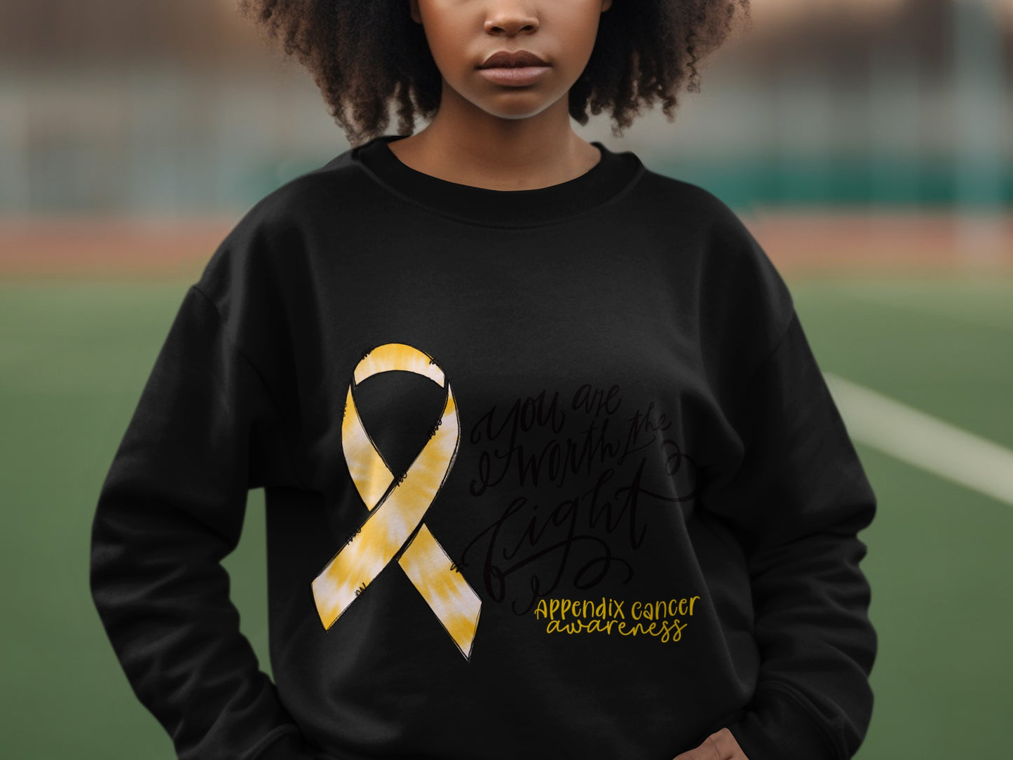 Appendix Cancer Awareness Ribbon Sweatshirt