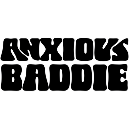 Anxious Baddie Graphic Design Sticker Product