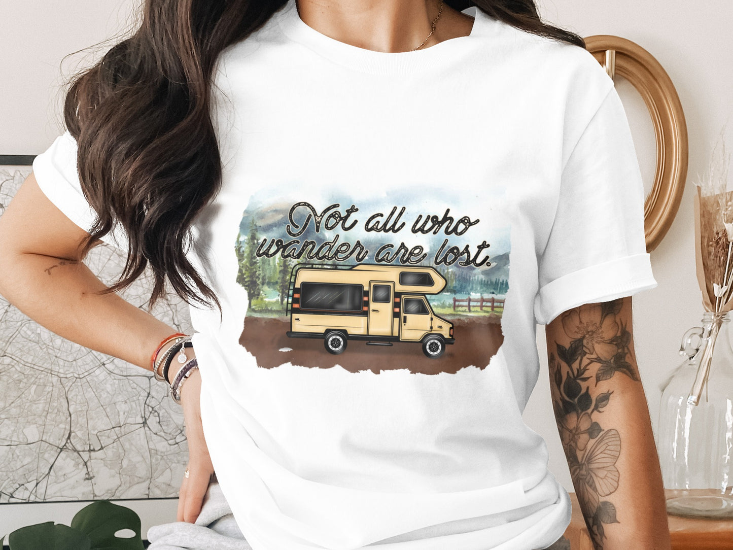 Not All Who Wander Are Lost RV Adventure Tee