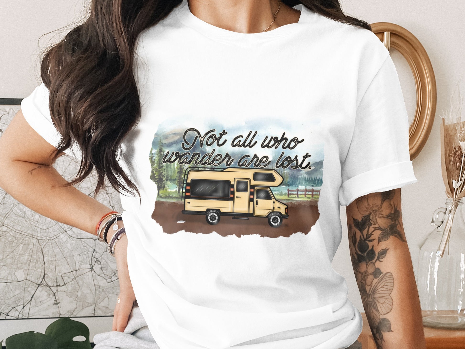 Not All Who Wander Are Lost RV Adventure Tee