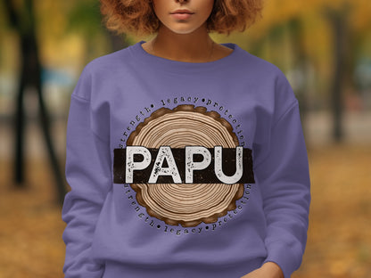 PAPU Strength Legacy Protection On Purple Sweatshirt
