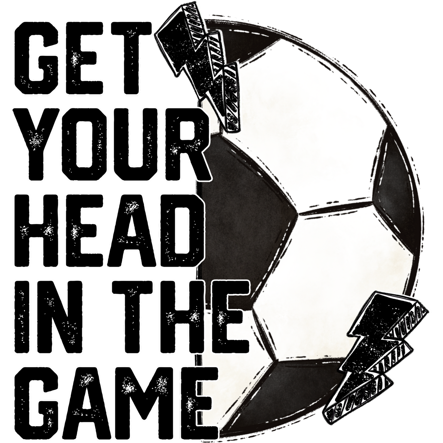 Get Your Head in the Game Soccer Ball Graphic Print