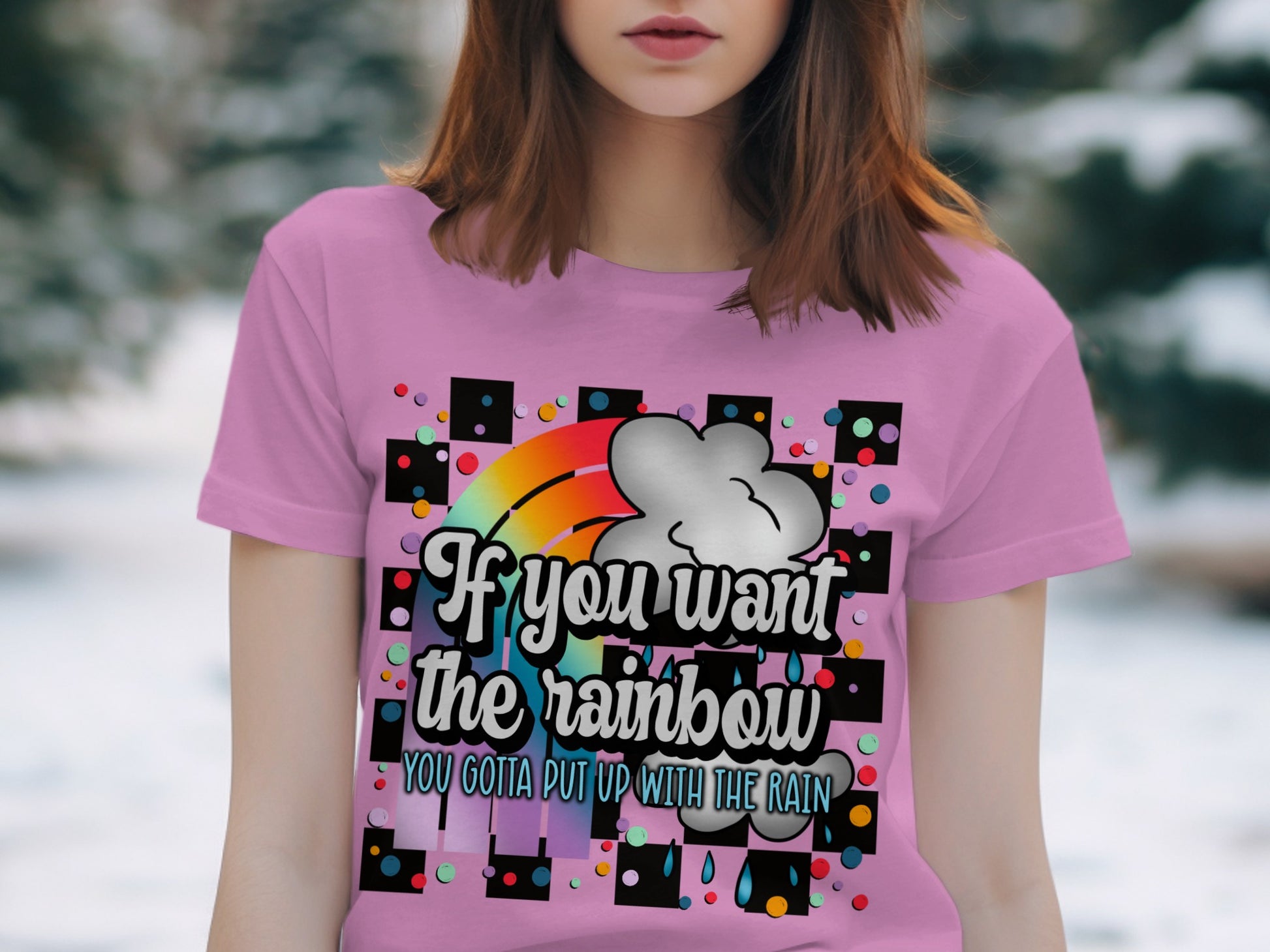 Colorful Motivational Rainbow Graphic Tee