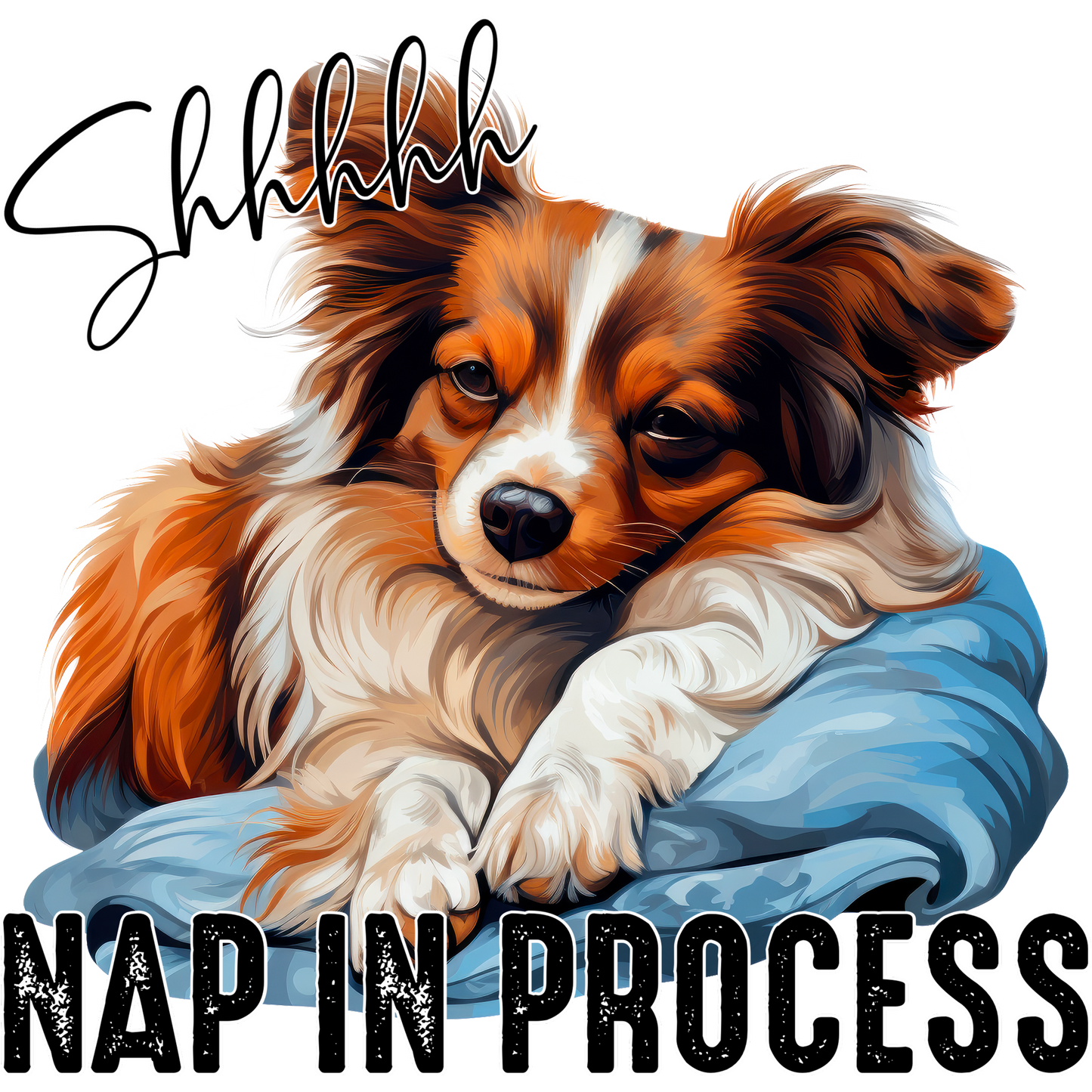 Shhhhh Nap In Process Adorable Dog Sleeping Design