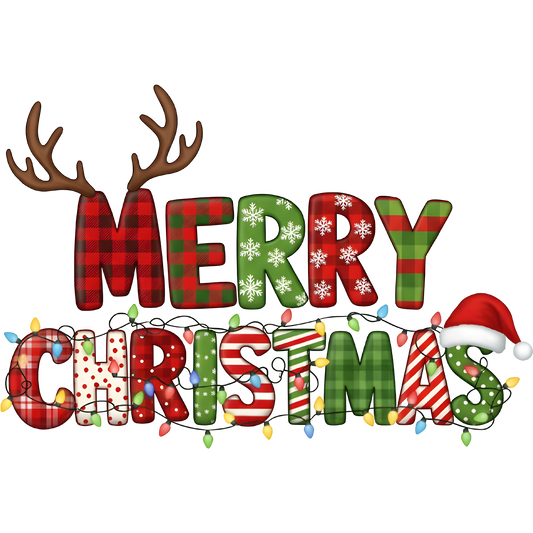 Merry Christmas Decor Colorful Festive Holiday Sign