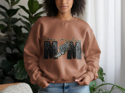 Cross Country Mom Glittering Wings Sweatshirt