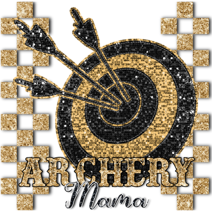 Archery Mama Glittering Target Design Hoodie