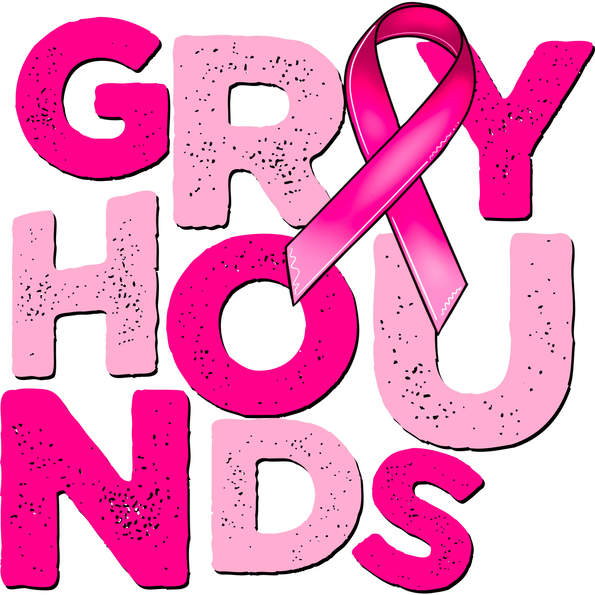 Greyhounds Pink Ribbon Awareness Design product