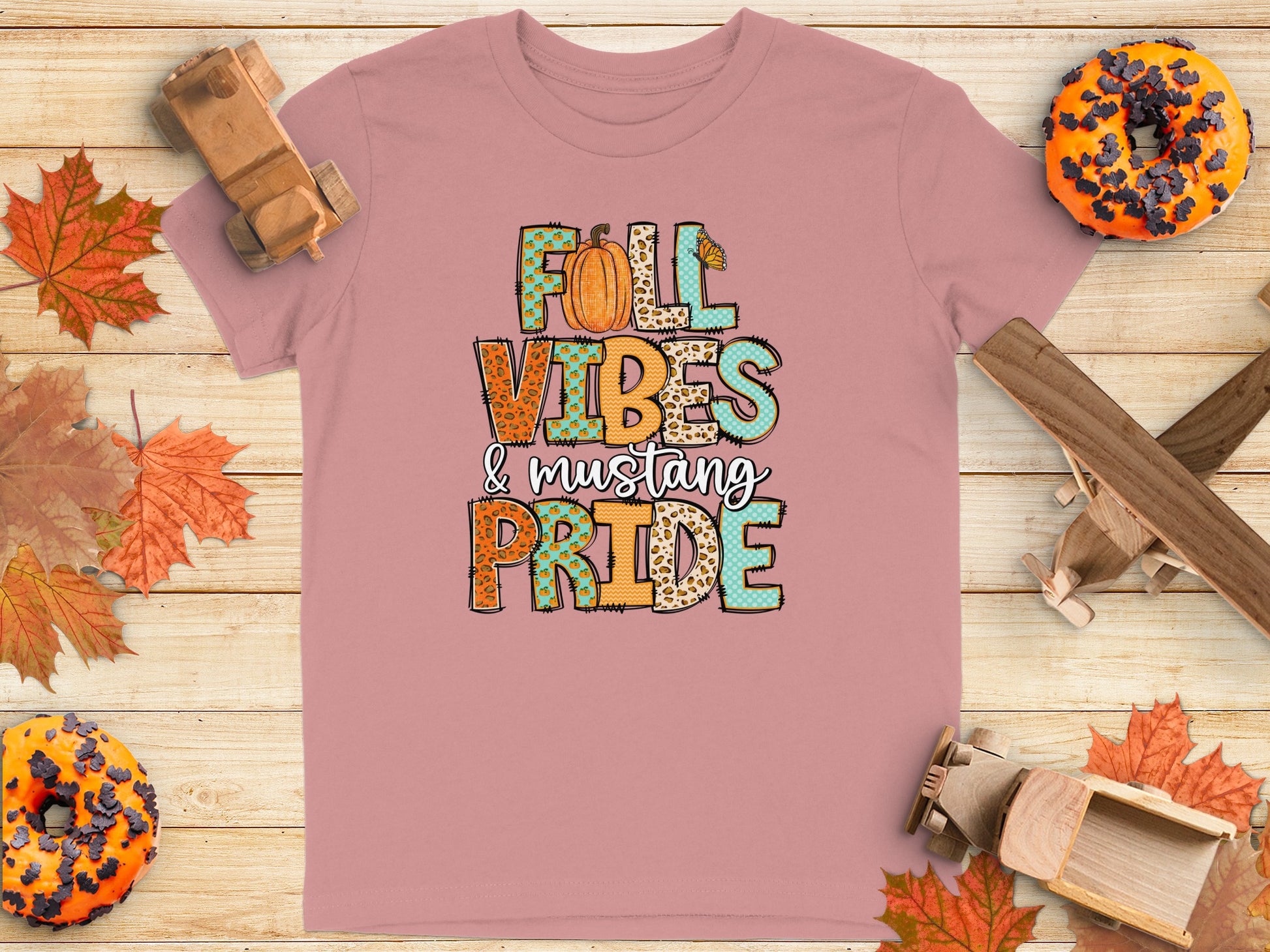 Fall Vibes Mustang Pride Graphic T-Shirt product type