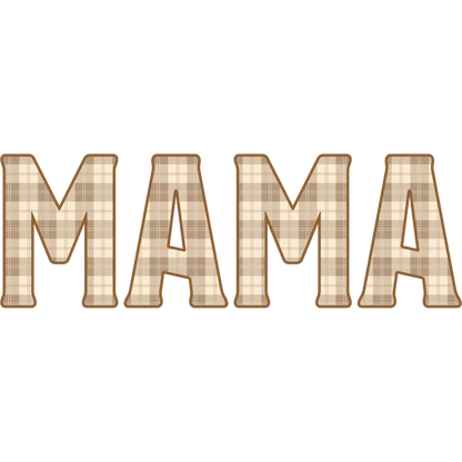 Stylish Checkered MAMA Plaid Text Design Accessory