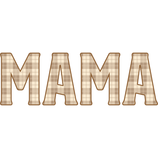 Stylish Checkered MAMA Plaid Text Design Accessory
