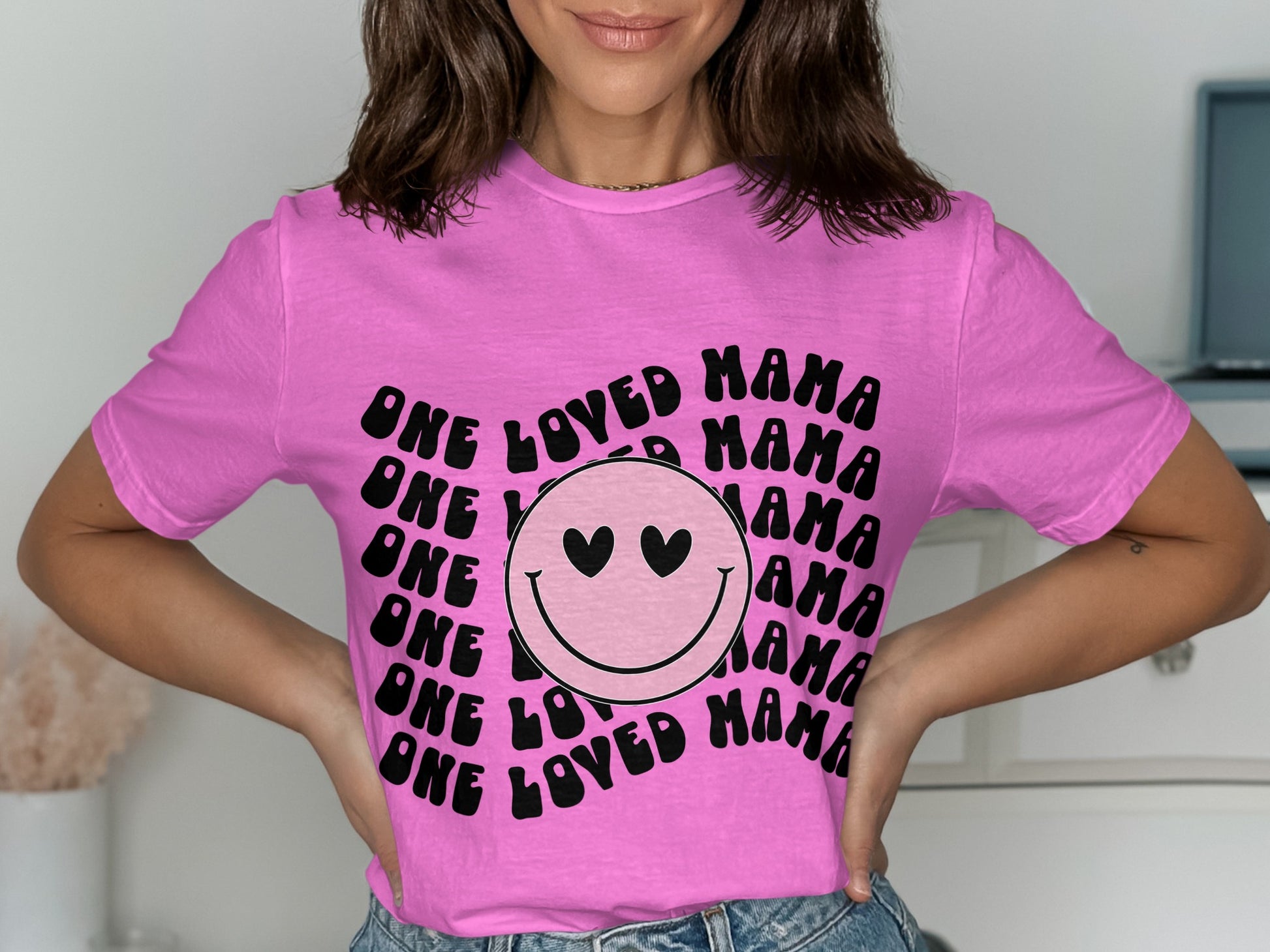 One Loved Mama T-Shirt With Cute Smiley Design