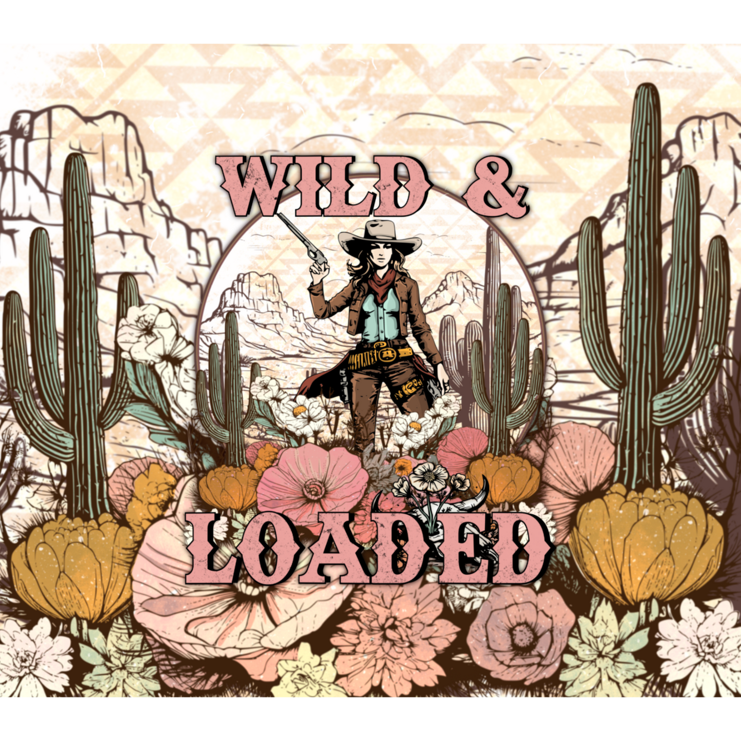Wild and Loaded Western Landscape Art Decor