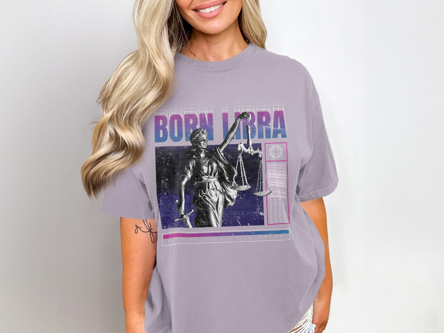 Born Libra Graphic Tee for Astrology Enthusiasts