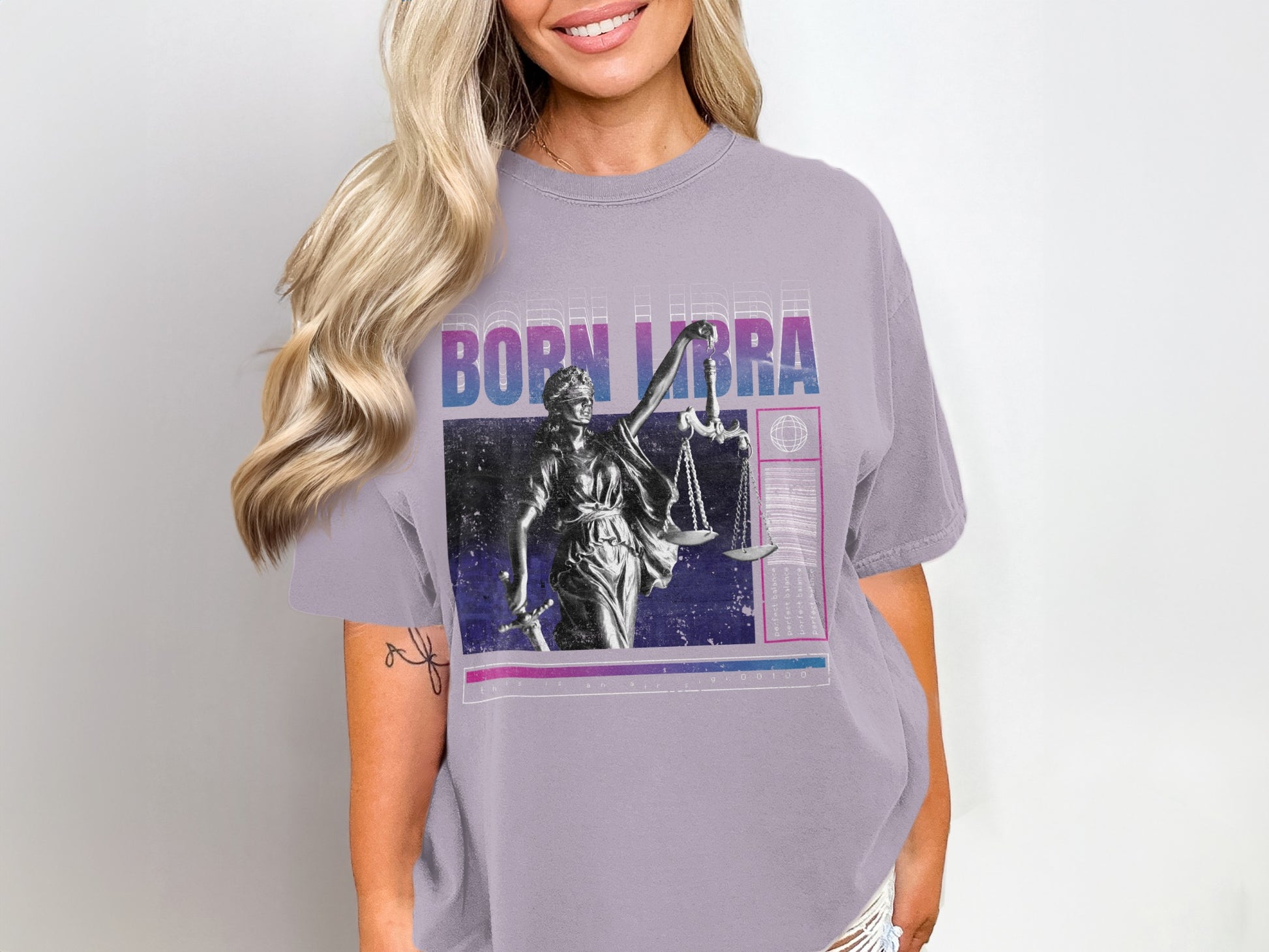 Born Libra Graphic Tee for Astrology Enthusiasts