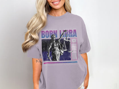 Born Libra Graphic Tee for Astrology Enthusiasts