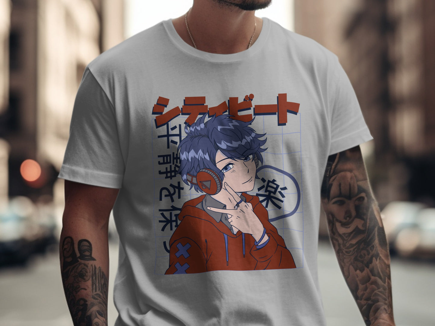 Stylish Anime Character Graphic Tee-Shirt Product