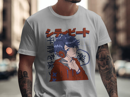 Stylish Anime Character Graphic Tee-Shirt Product