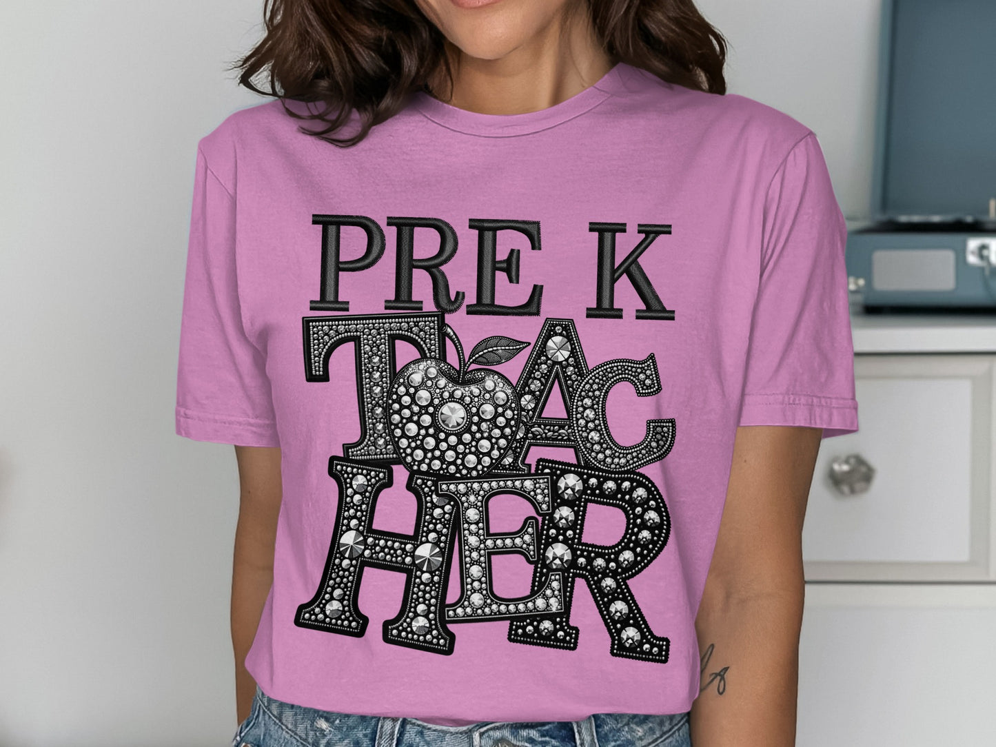 PRE K Teacher Graphic Tee for Educators