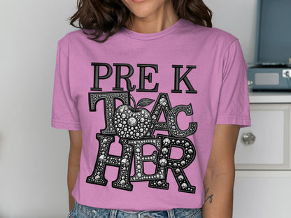 PRE K Teacher Graphic Tee for Educators