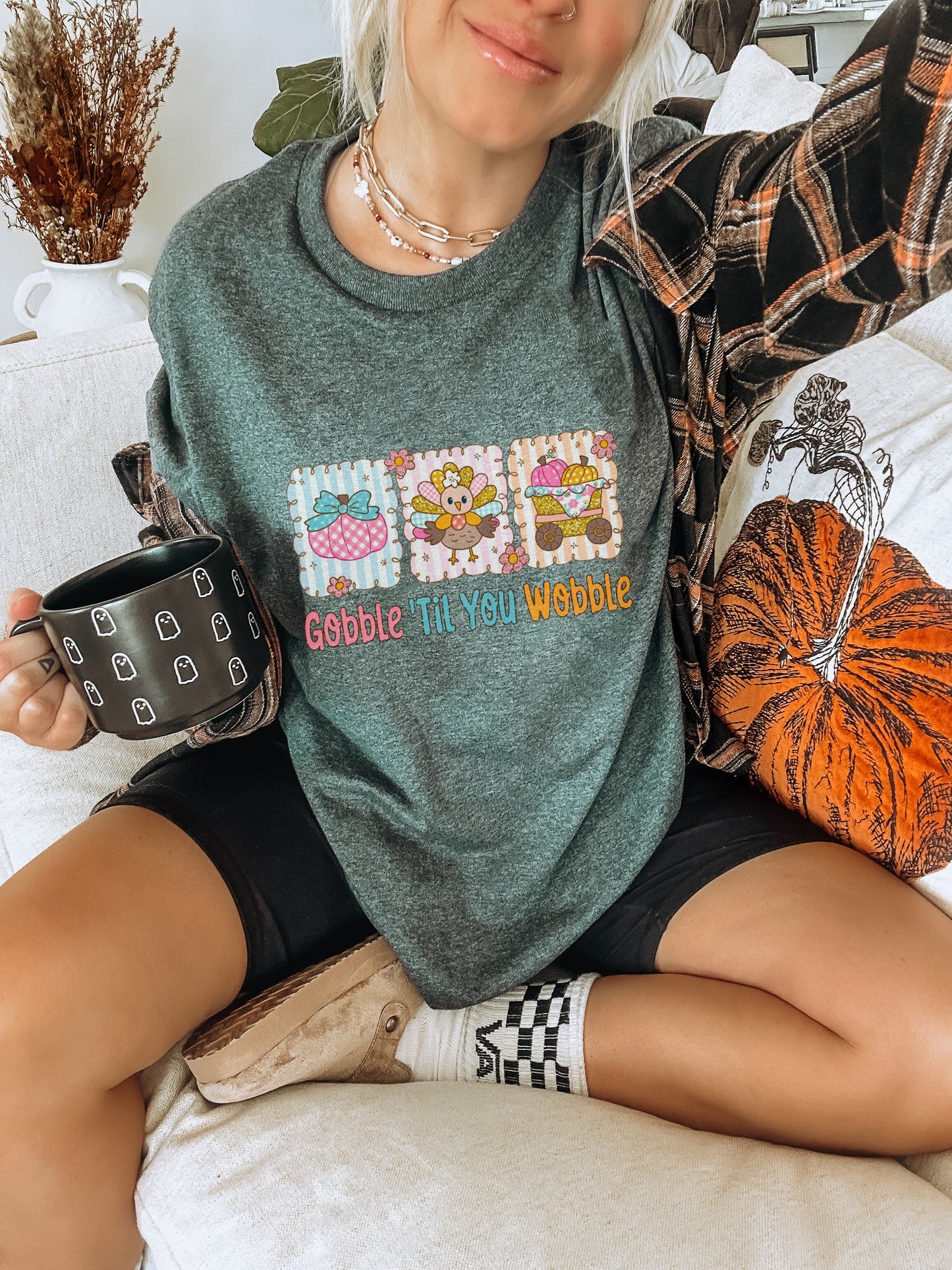 Gobble Til You Wobble Thanksgiving T-Shirt