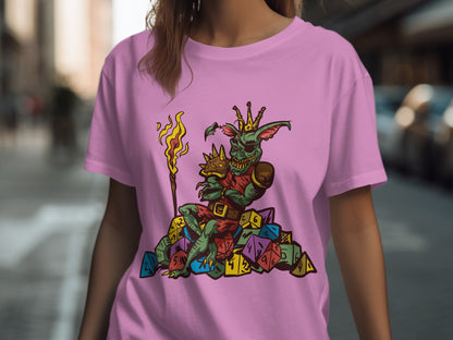 Fantasy Creature with Dice Graphic T-Shirt Product